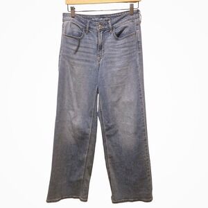 Old Navy Wow Wide Leg High Rise Jeans Santa Catarina Medium Wash 8 Petite